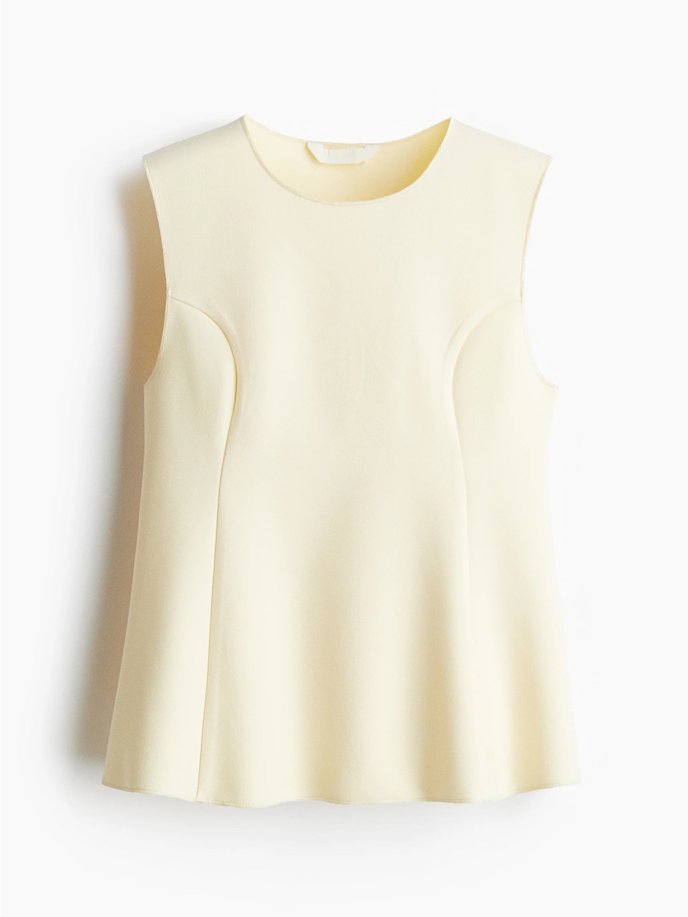 H&M Yellow Sleeveless A-Line Tank Top